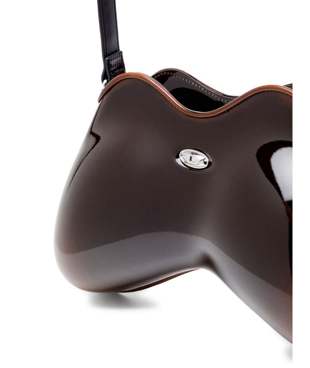 DIESEL Коричневая сумка через плечо из искусственной кожи, фото 4