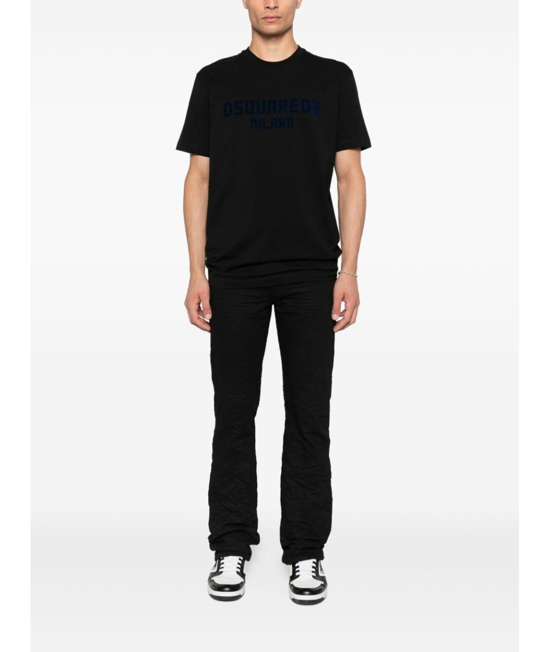 DSQUARED2 Черная хлопковая футболка, фото 2