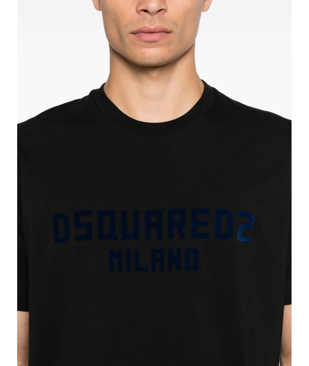 DSQUARED2 Черная хлопковая футболка, фото 3