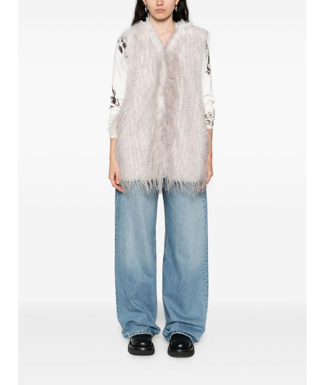 BLUGIRL Бежевый полиэстеровый жилет, фото 4