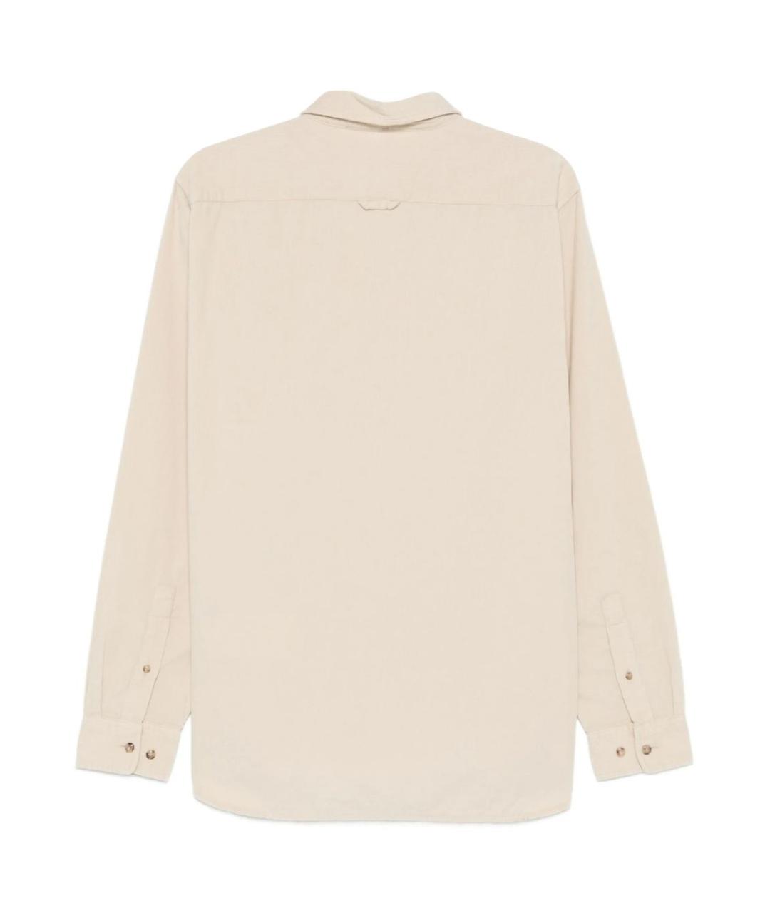 WOOLRICH Бежевая хлопковая кэжуал рубашка, фото 3