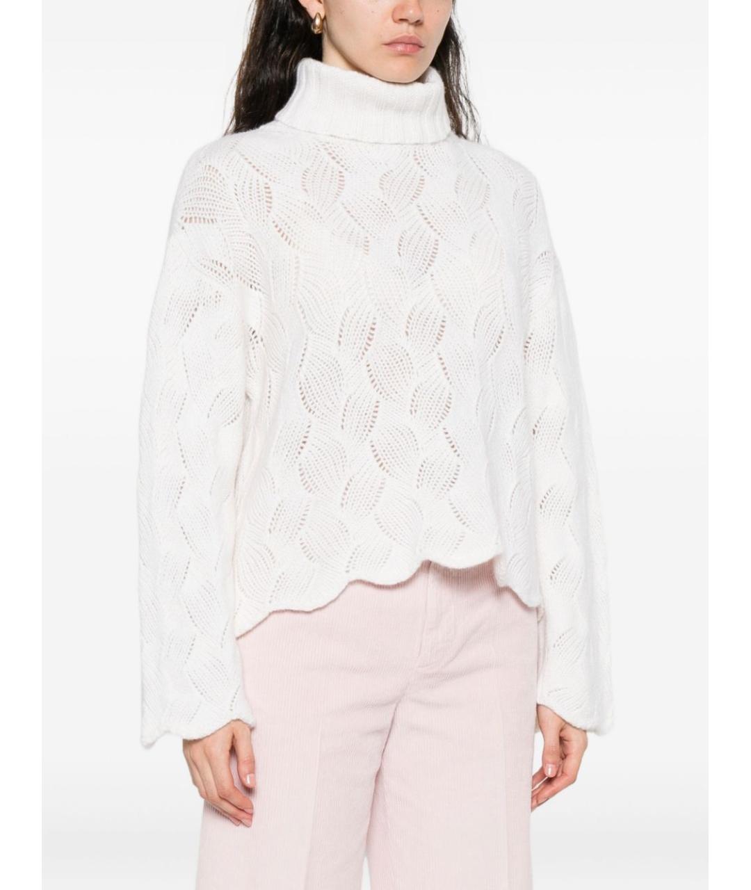 TWIN-SET Белый шерстяной джемпер / свитер, фото 2