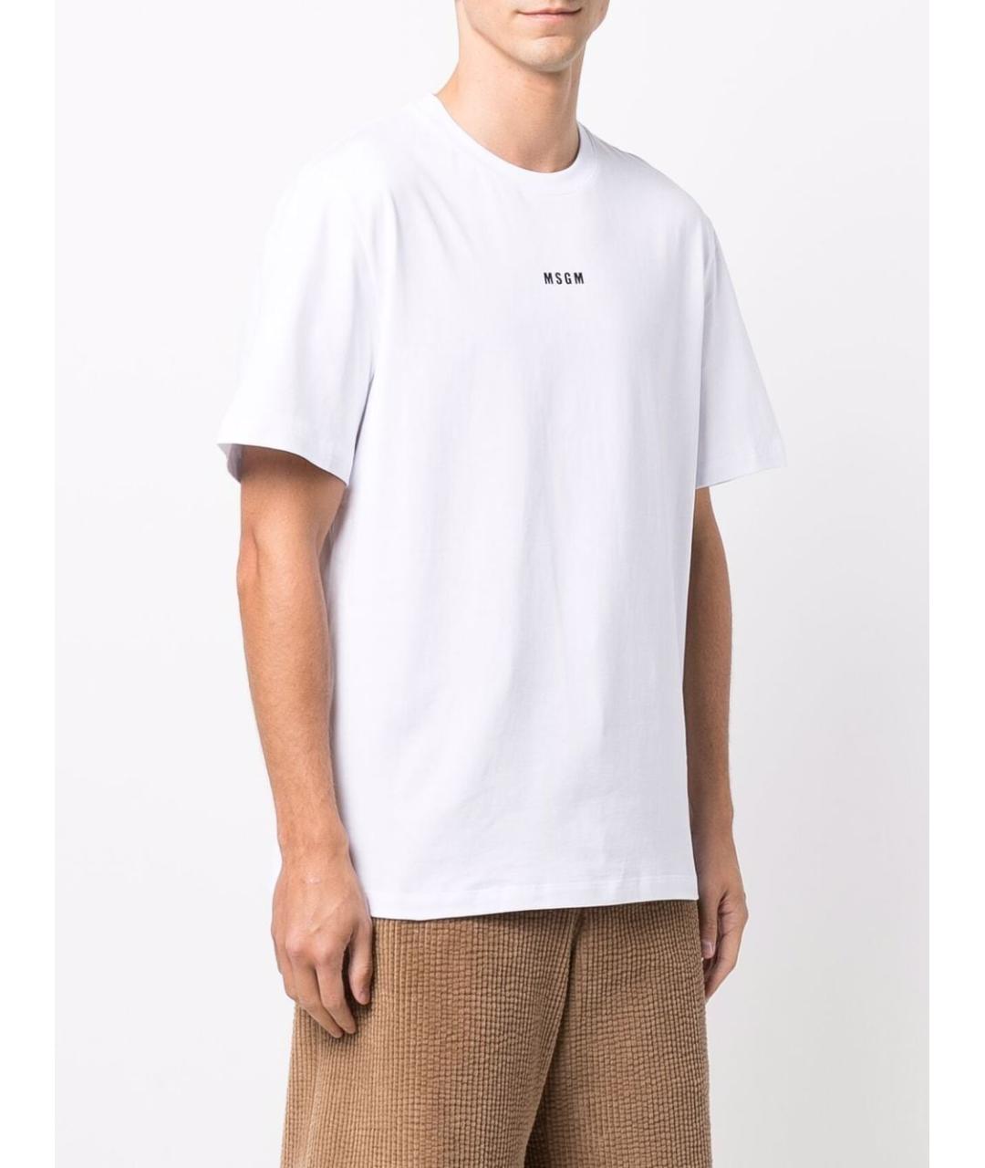 MSGM Белая хлопковая футболка, фото 2