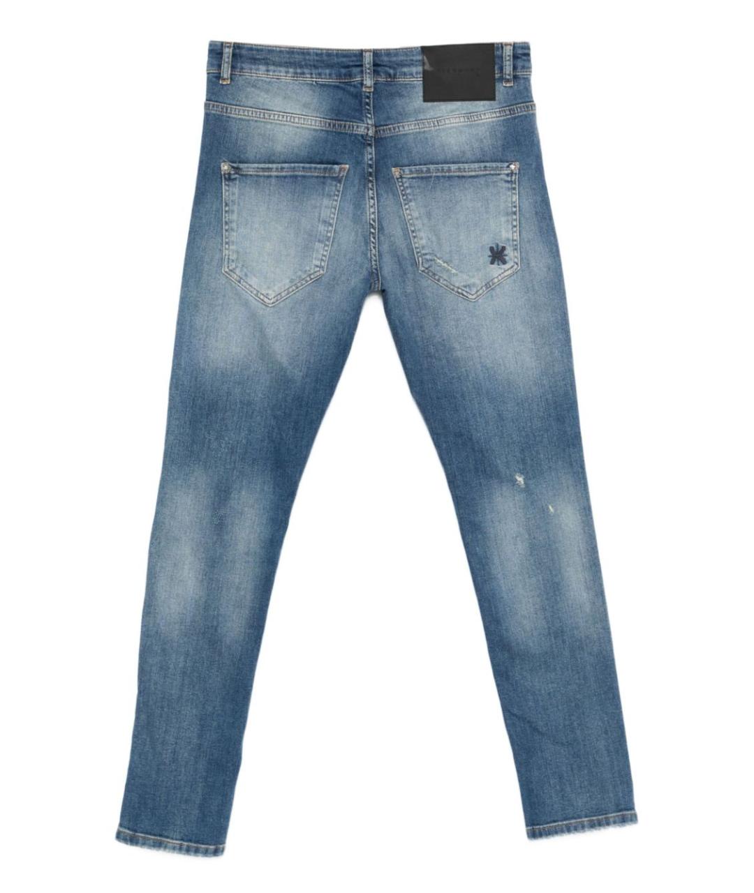 JOHN RICHMOND Голубые хлопковые джинсы скинни, фото 3