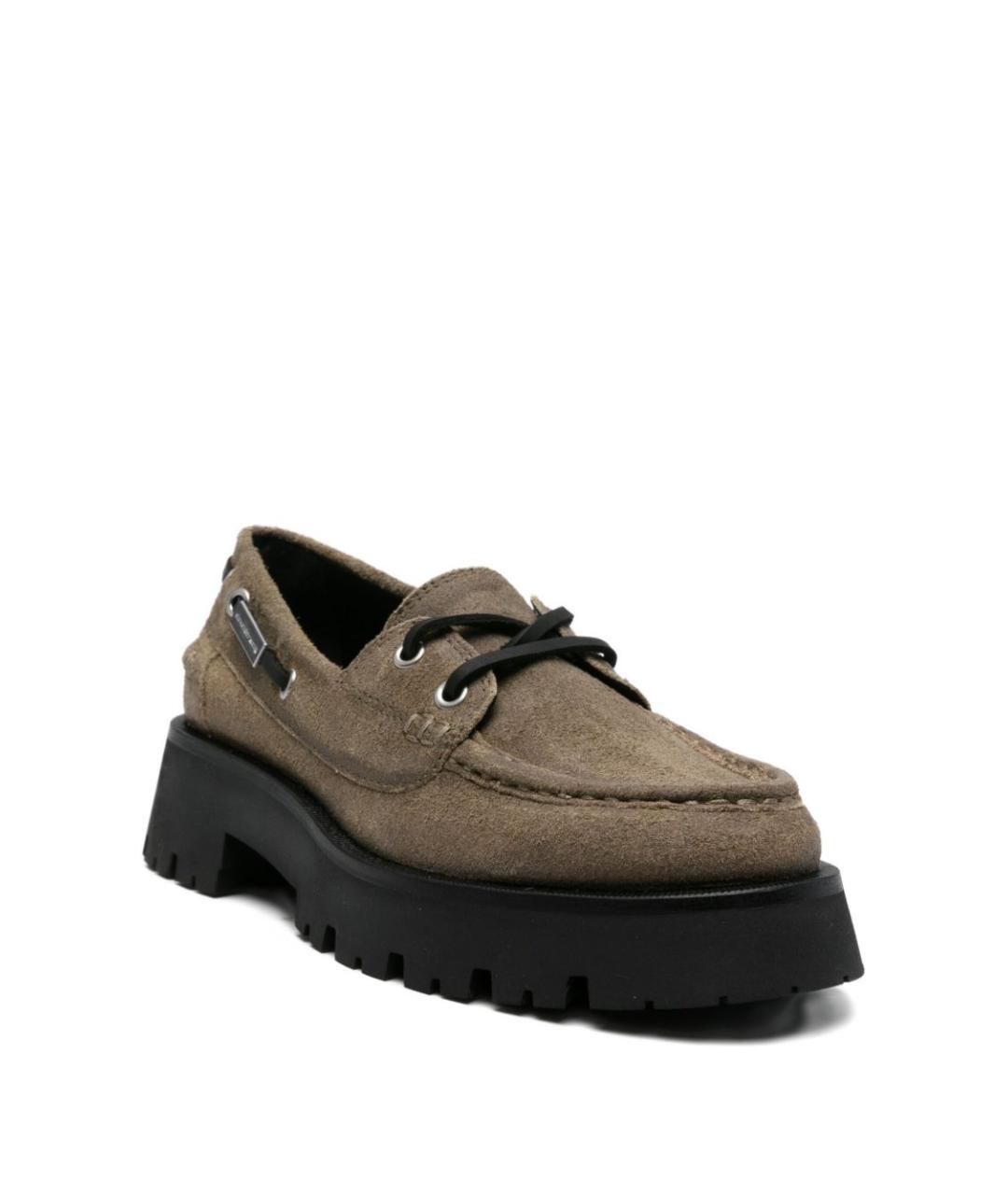 ALEXANDER WANG Бежевые замшевые лоферы, фото 3