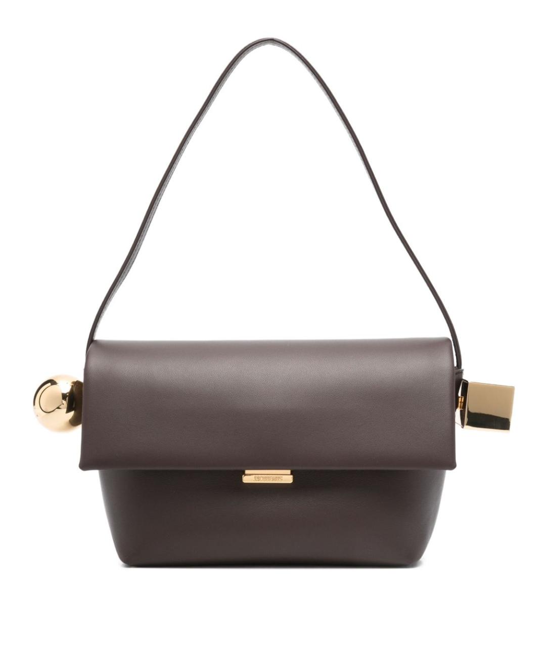 JACQUEMUS Коричневая кожаная сумка через плечо, фото 1