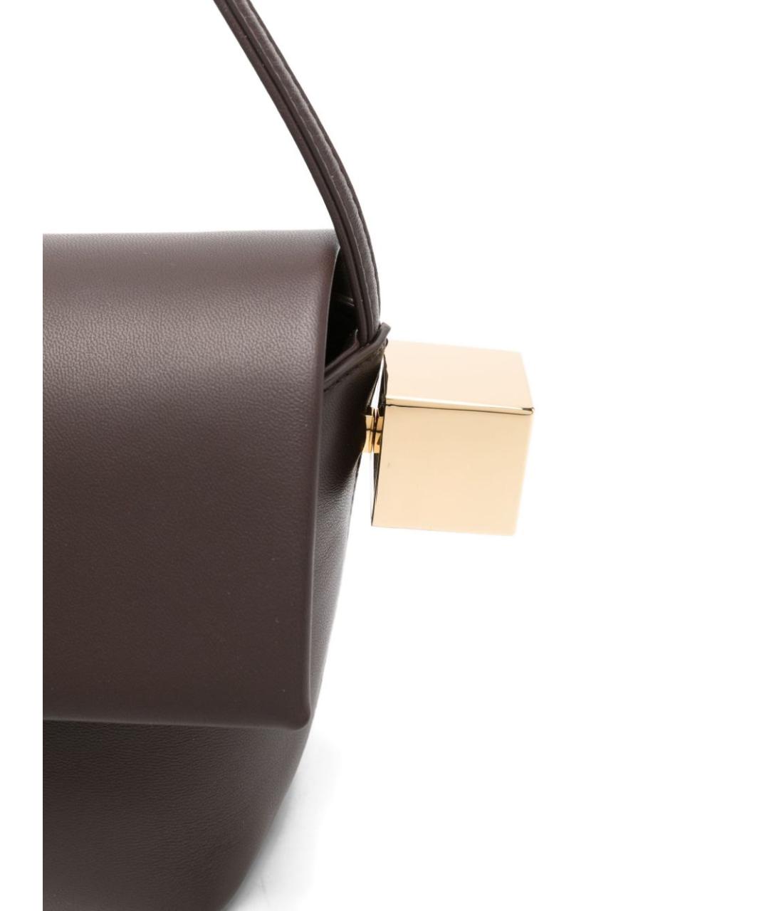 JACQUEMUS Коричневая кожаная сумка через плечо, фото 5