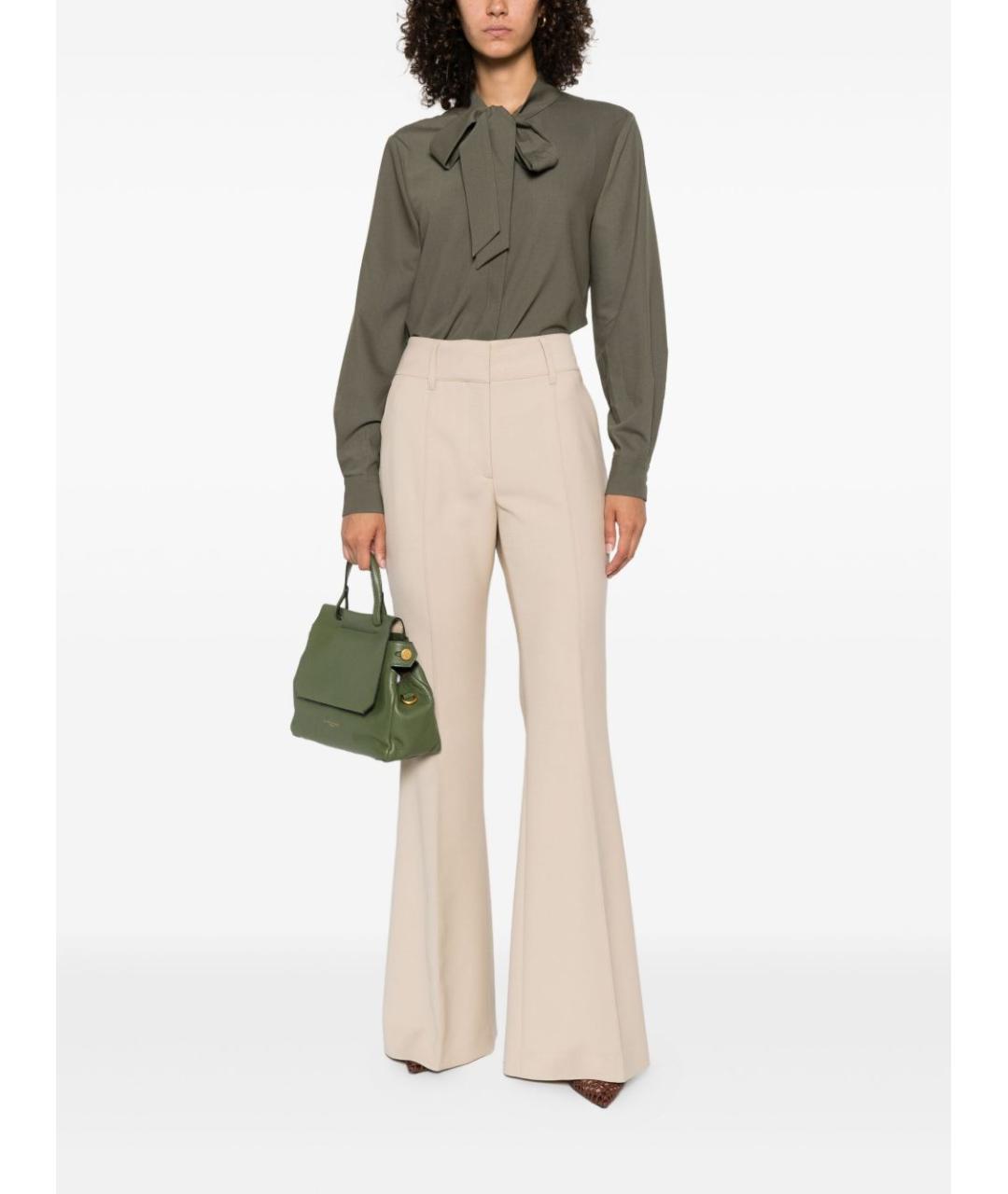 SELF-PORTRAIT Зеленая полиэстеровая рубашка, фото 2