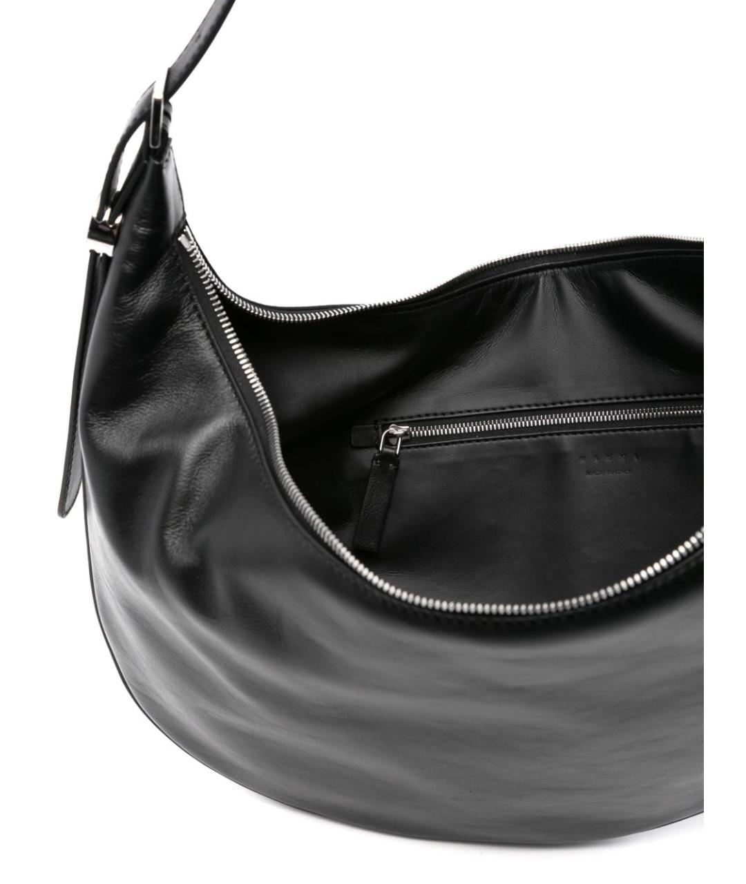 MARNI Черная кожаная сумка через плечо, фото 3