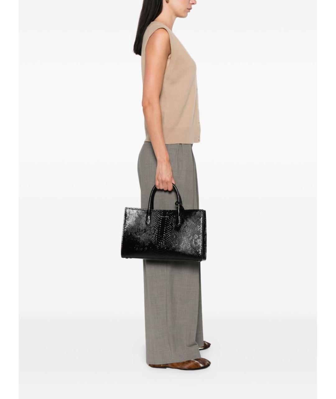 MICHAEL KORS Черная кожаная сумка с короткими ручками, фото 2