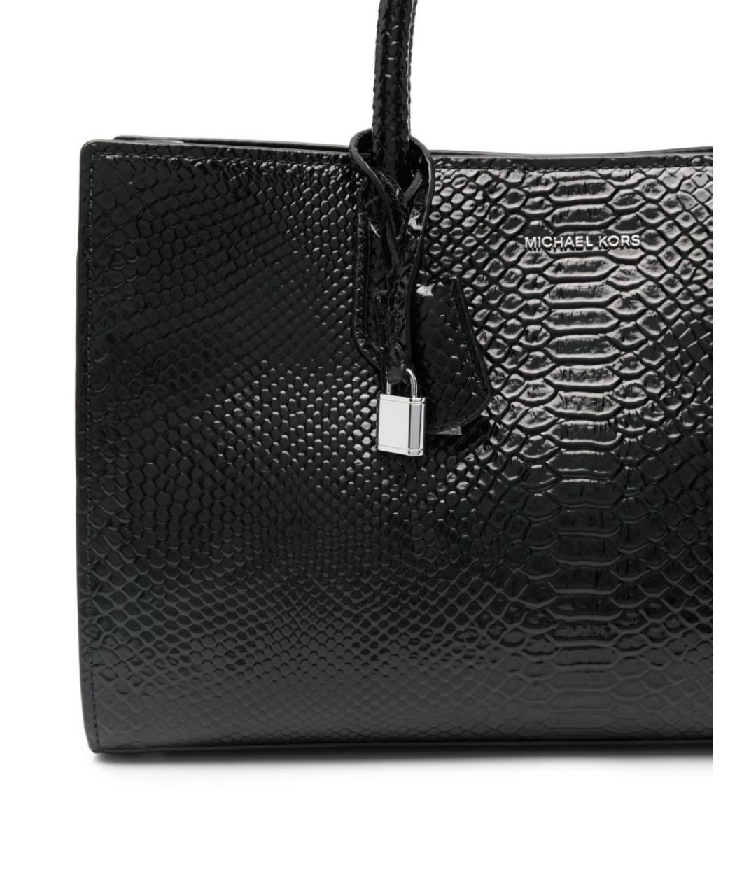 MICHAEL KORS Черная кожаная сумка с короткими ручками, фото 4