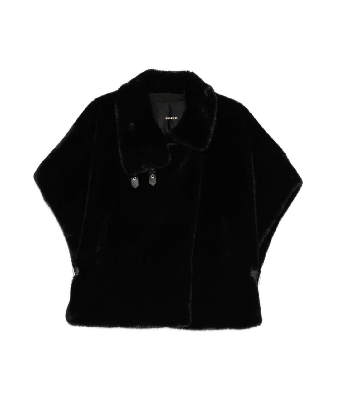 PINKO Черная полиэстеровая дубленка, фото 1