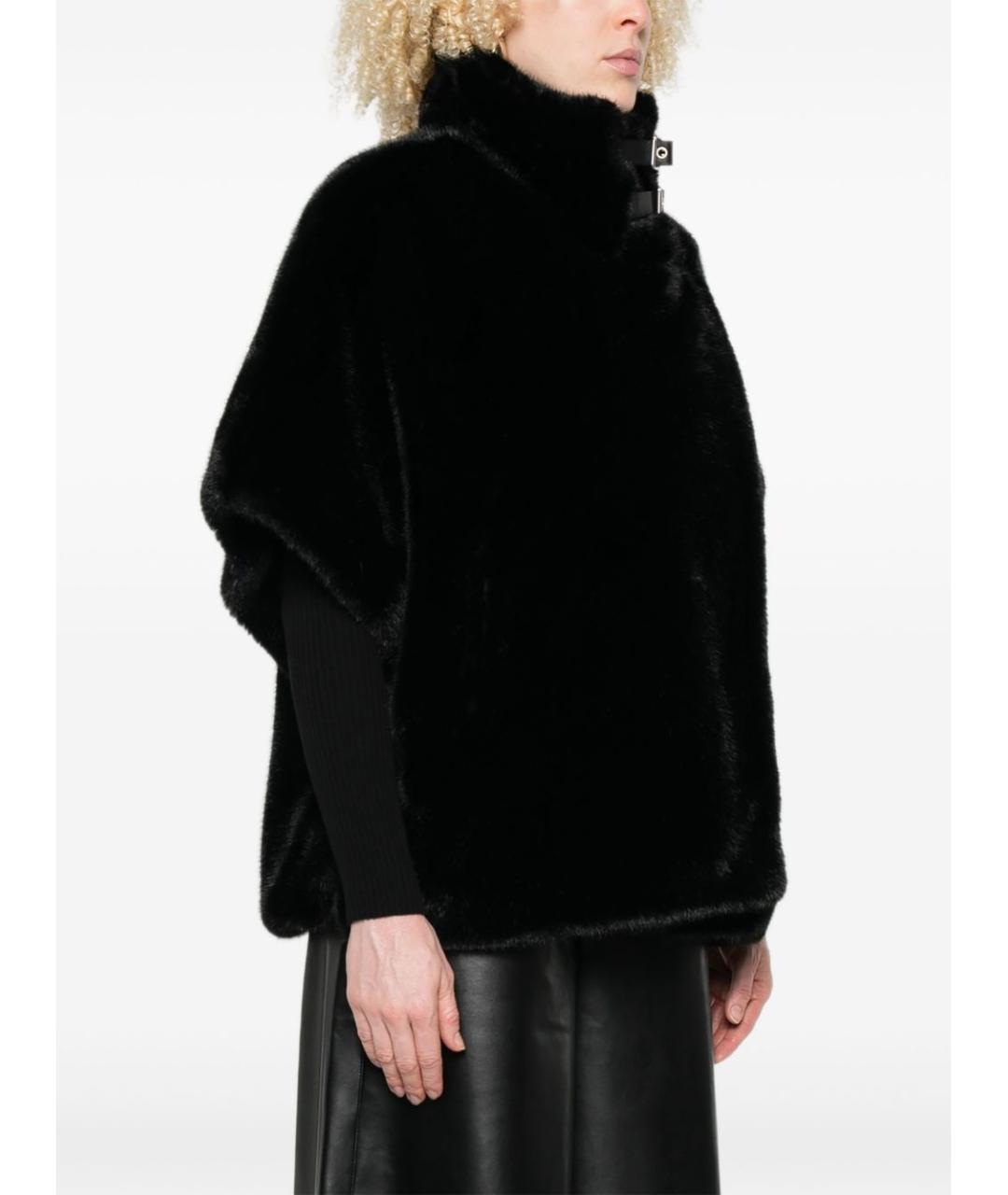 PINKO Черная полиэстеровая дубленка, фото 5