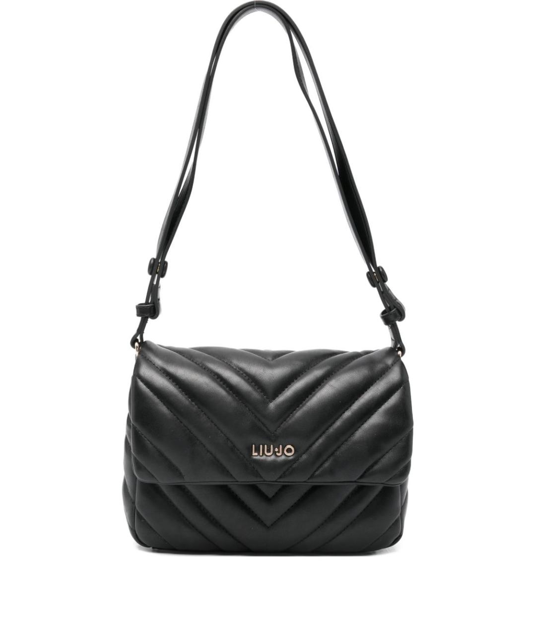 LIU JO Черная сумка через плечо из искусственной кожи, фото 1