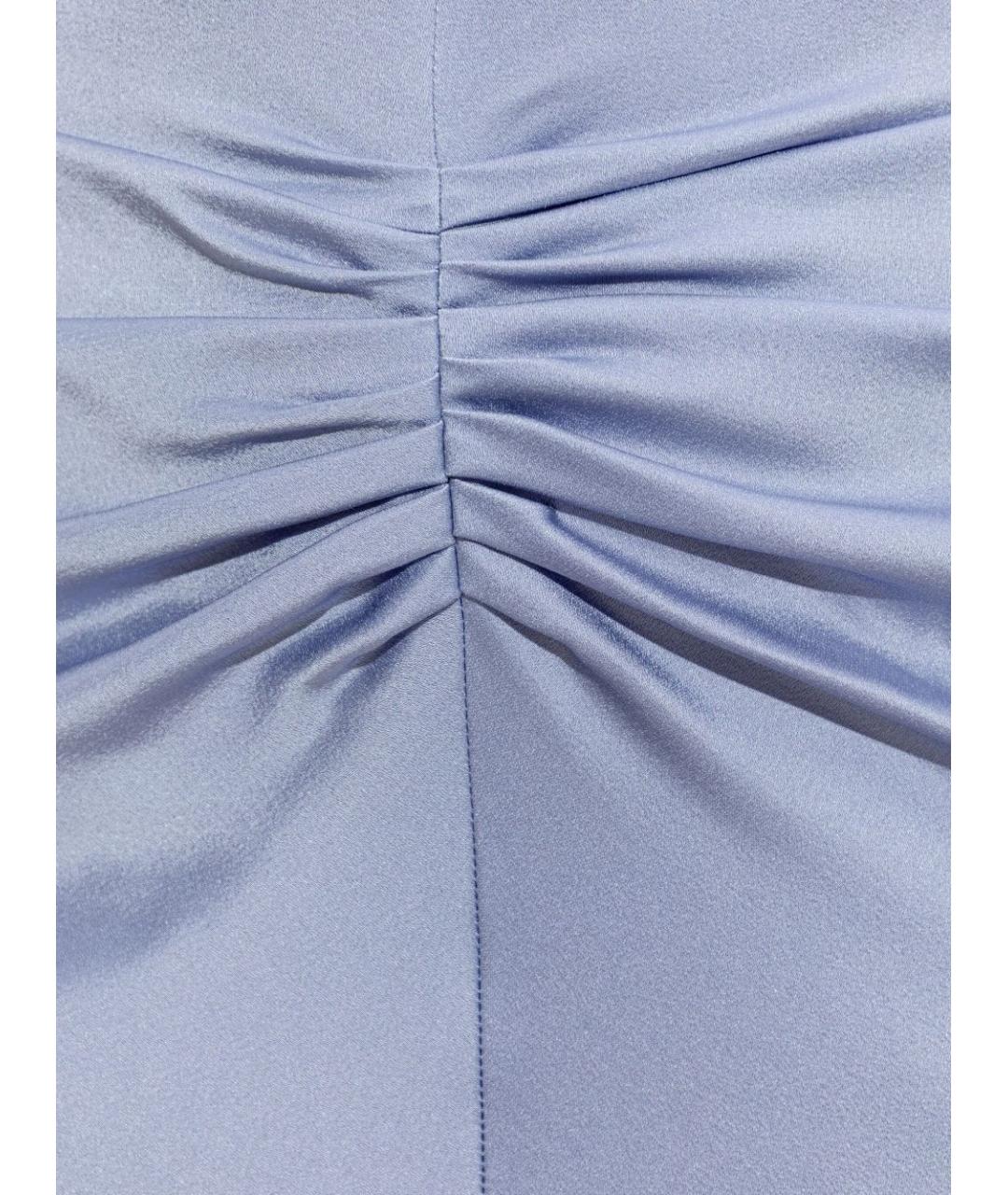 VICTORIA BECKHAM Голубое ацетатное повседневное платье, фото 5