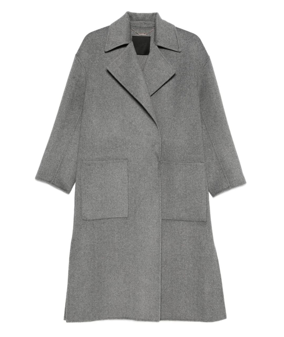 LIU JO Серое шерстяное пальто, фото 1