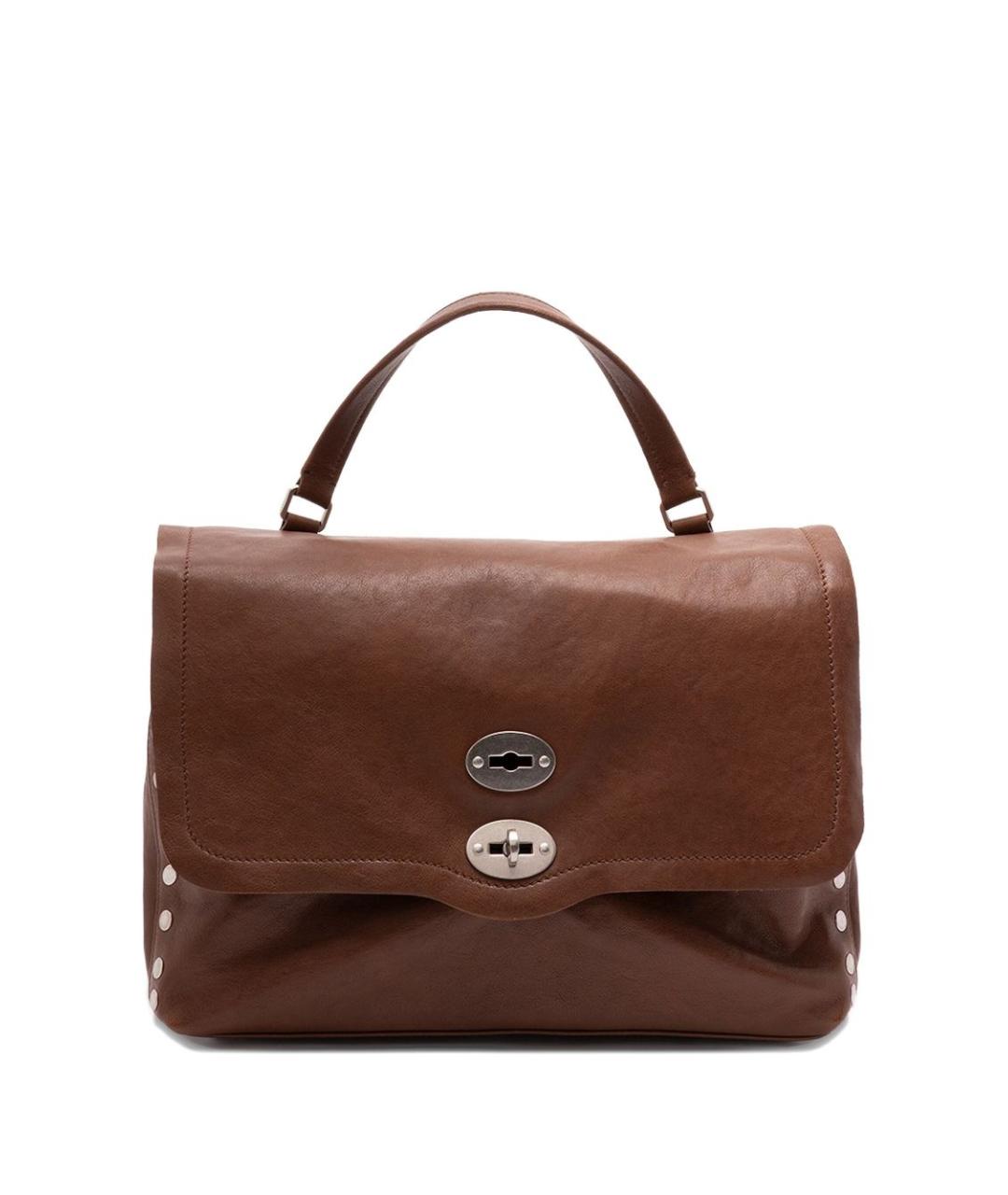 ZANELLATO Коричневая кожаная сумка тоут, фото 1