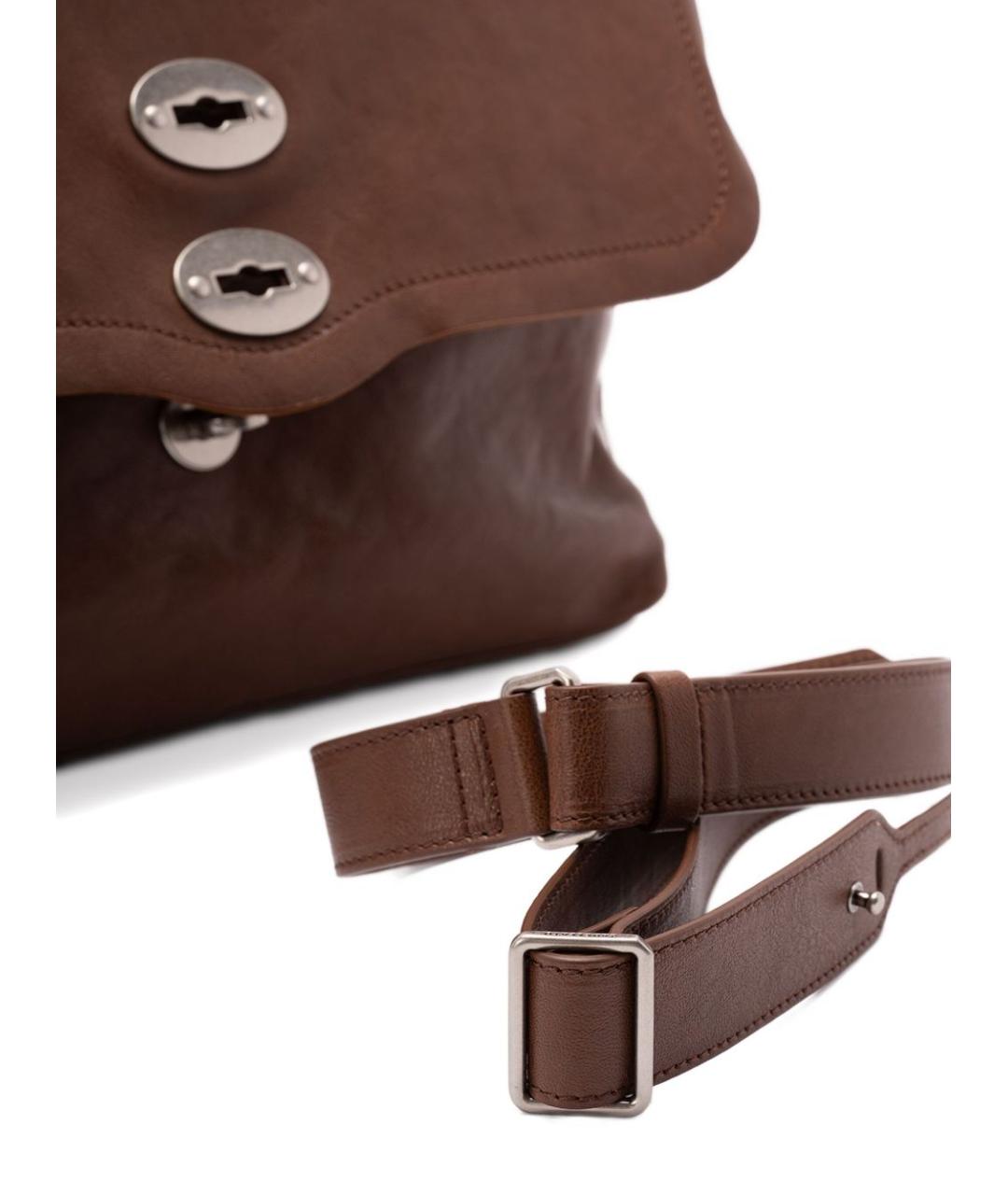 ZANELLATO Коричневая кожаная сумка тоут, фото 4