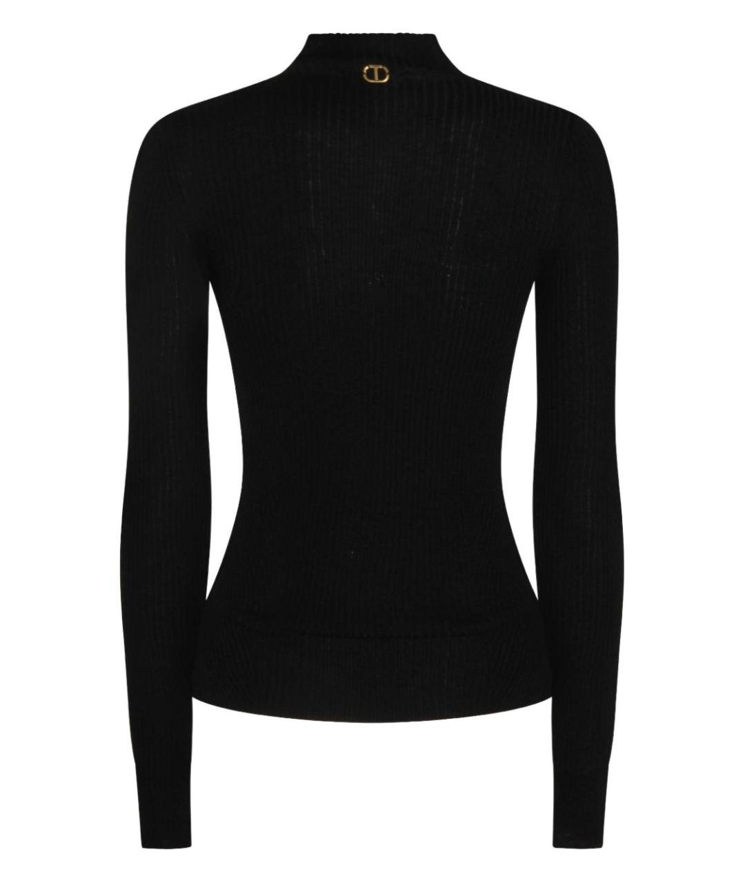 TWIN-SET Черный шерстяной джемпер / свитер, фото 4