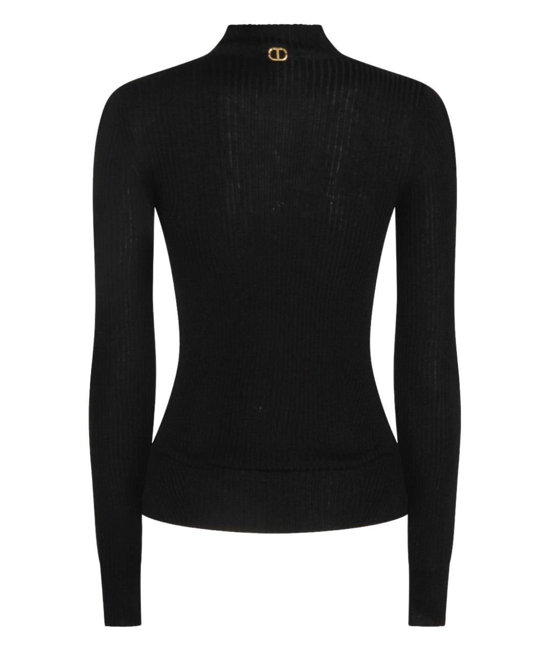 TWIN-SET Черный шерстяной джемпер / свитер, фото 3