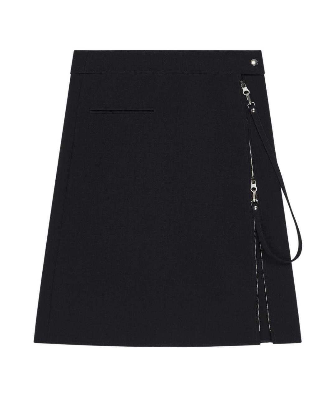 COURREGES Черная полиэстеровая юбка миди, фото 1