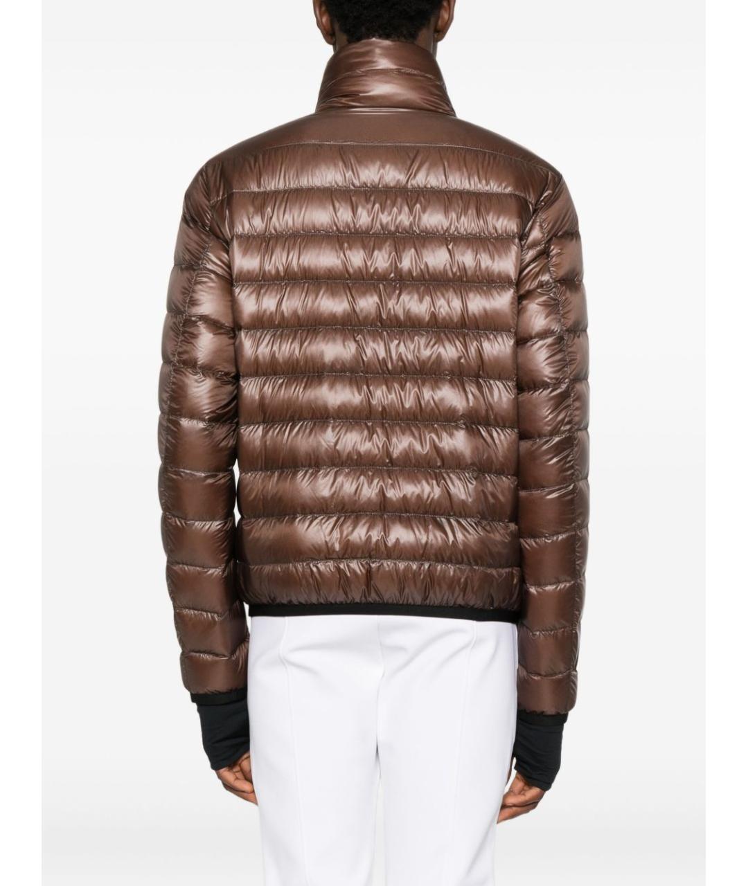 MONCLER GRENOBLE Коричневый полиэстеровый пуховик, фото 5