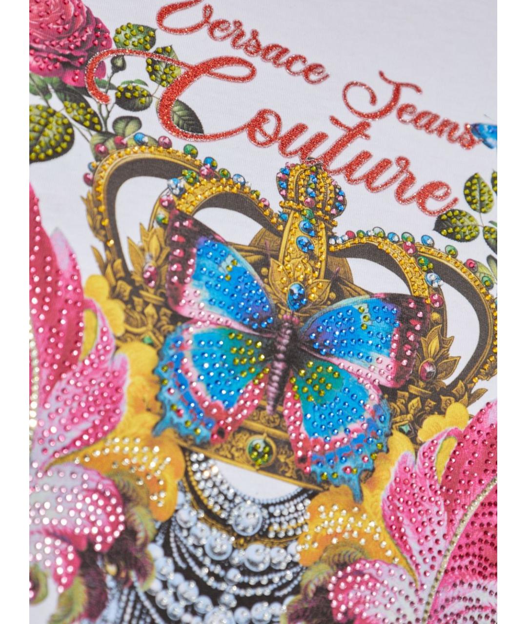 VERSACE JEANS COUTURE Белая хлопковая футболка, фото 2