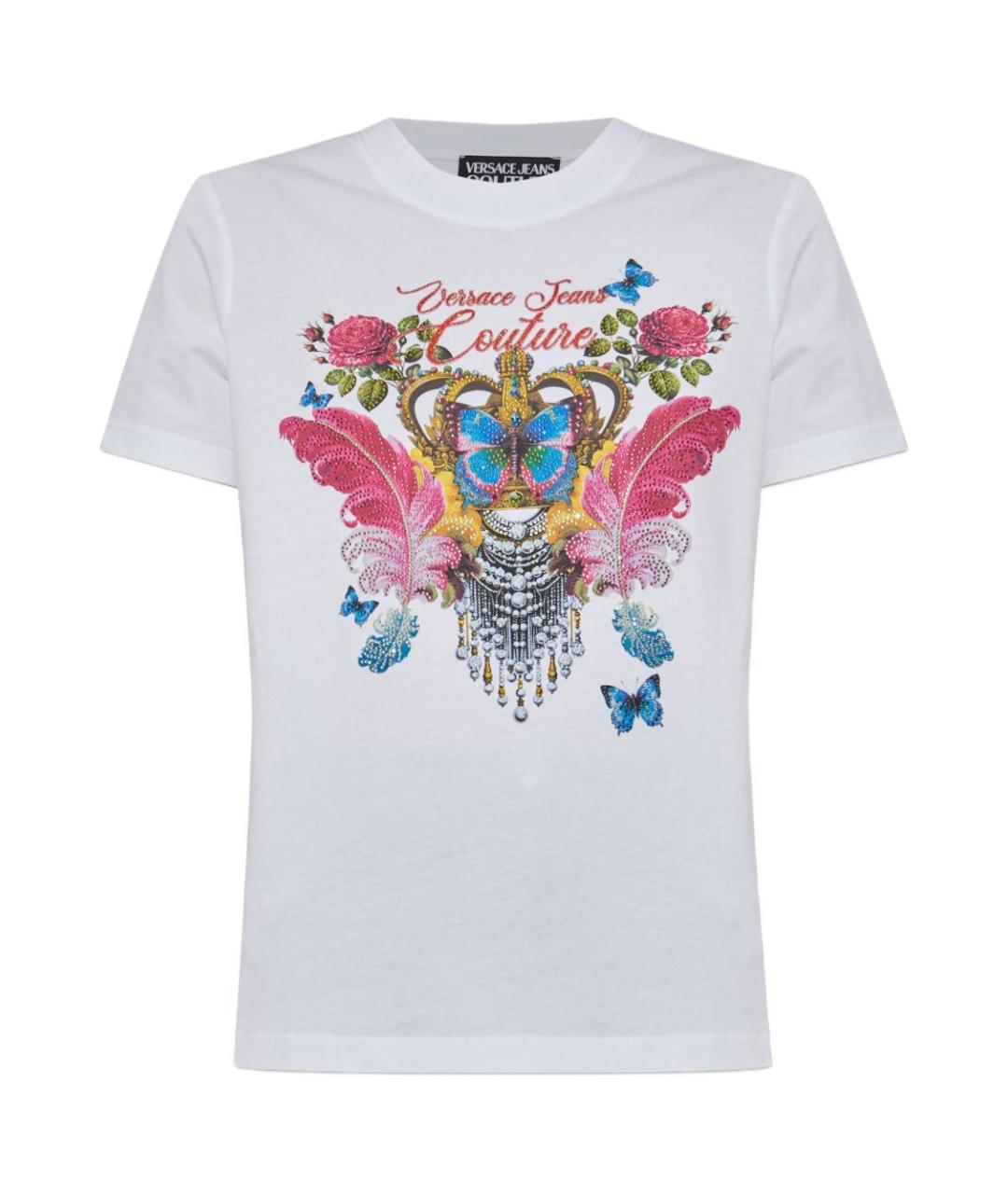 VERSACE JEANS COUTURE Белая хлопковая футболка, фото 1