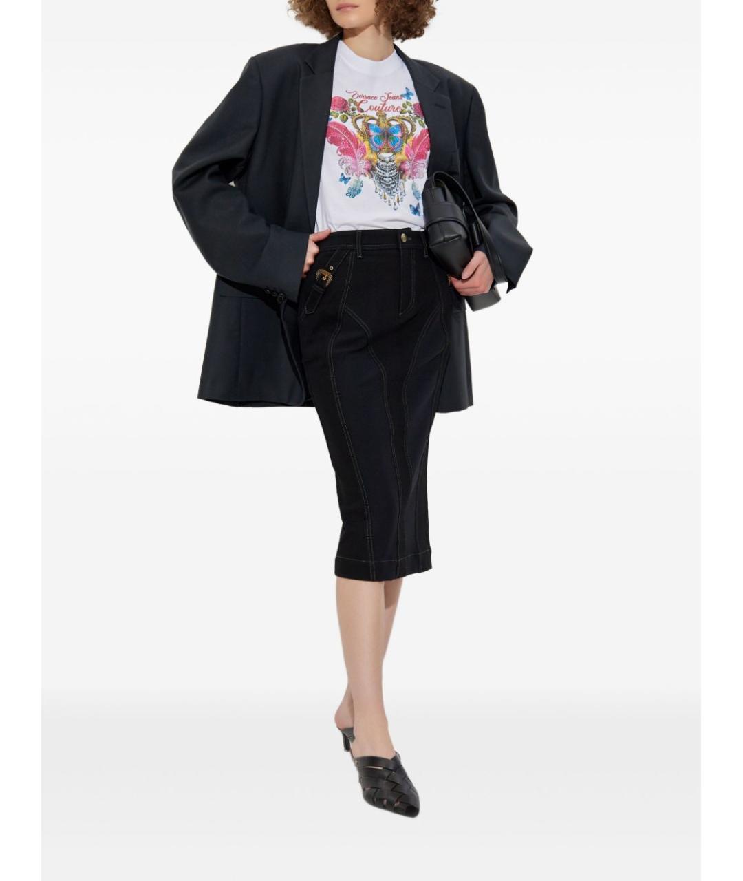 VERSACE JEANS COUTURE Белая хлопковая футболка, фото 3