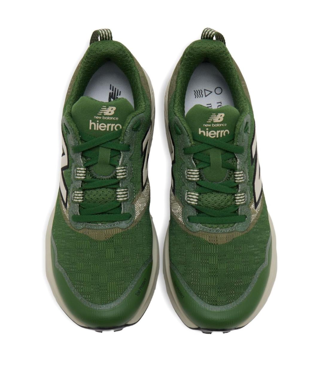 NEW BALANCE Зеленые текстильные низкие кроссовки / кеды, фото 2