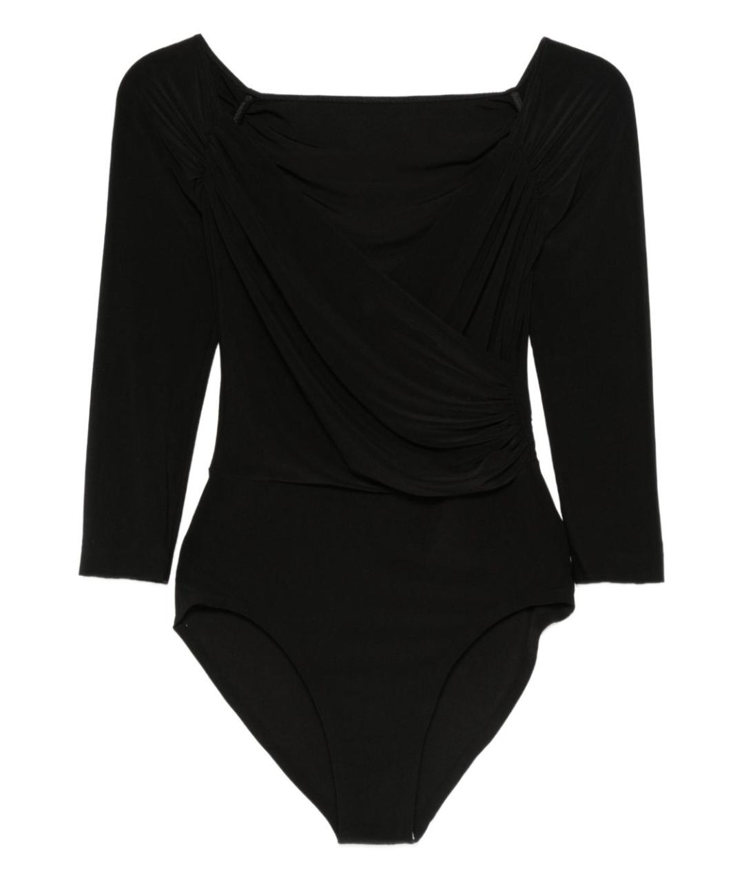 NORMA KAMALI Черное полиэстеровое боди, фото 1