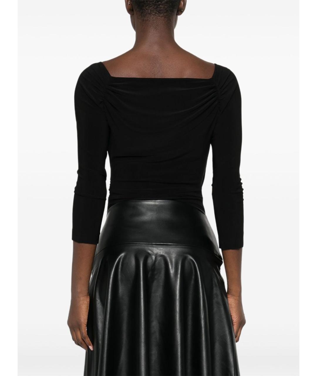 NORMA KAMALI Черное полиэстеровое боди, фото 5