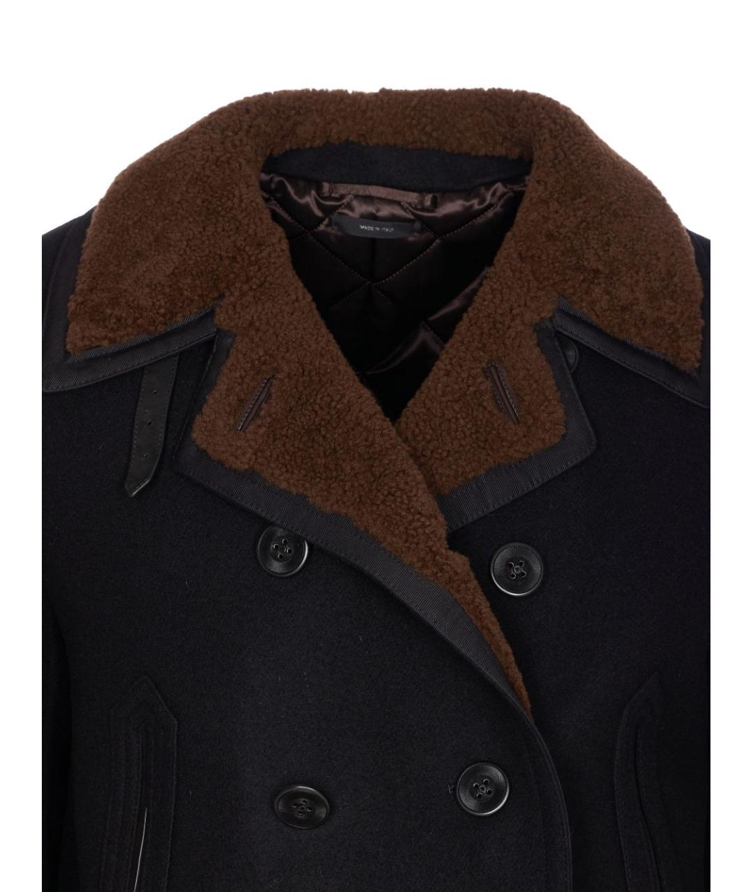 TOM FORD Черное шерстяное пальто, фото 4