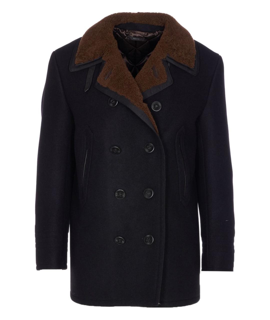 TOM FORD Черное шерстяное пальто, фото 1