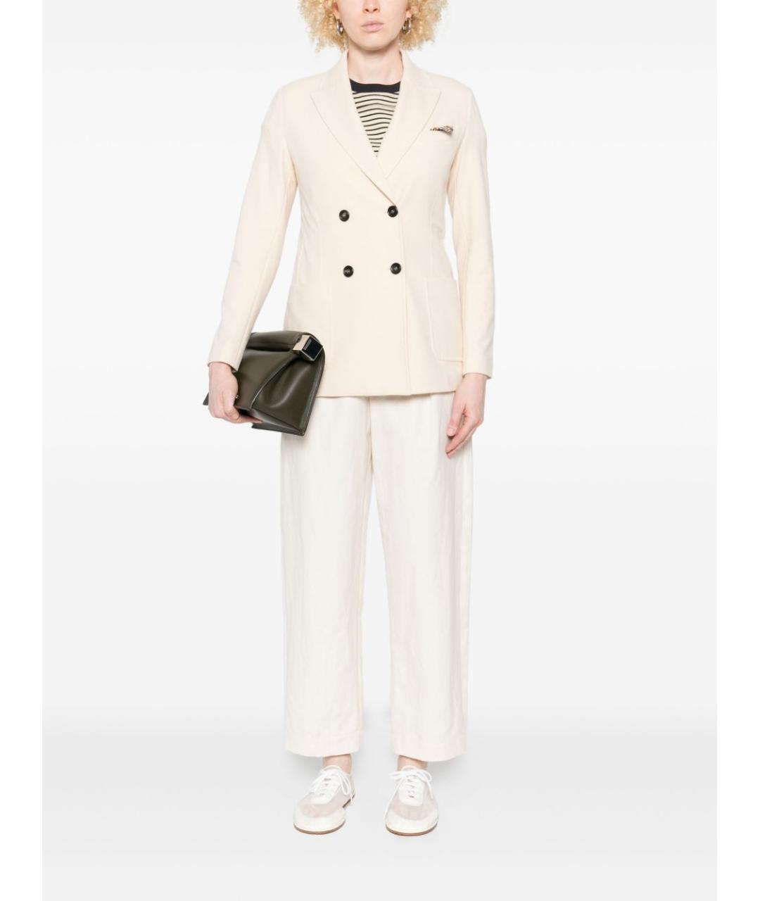 CIRCOLO 1901 Бежевый хлопковый жакет/пиджак, фото 4