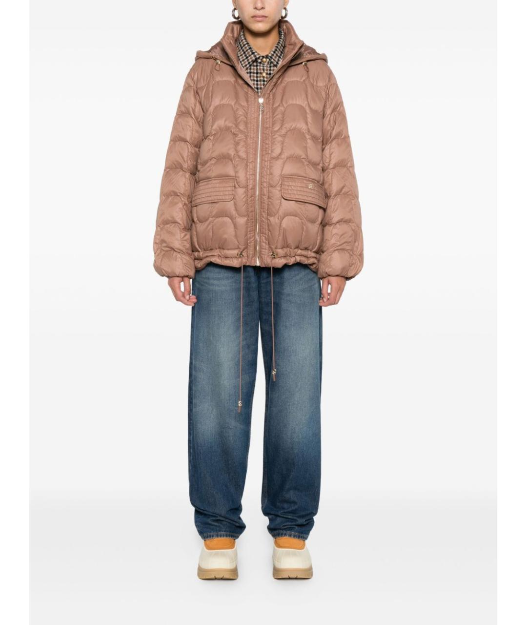 LIU JO Бежевая полиамидовая куртка, фото 5