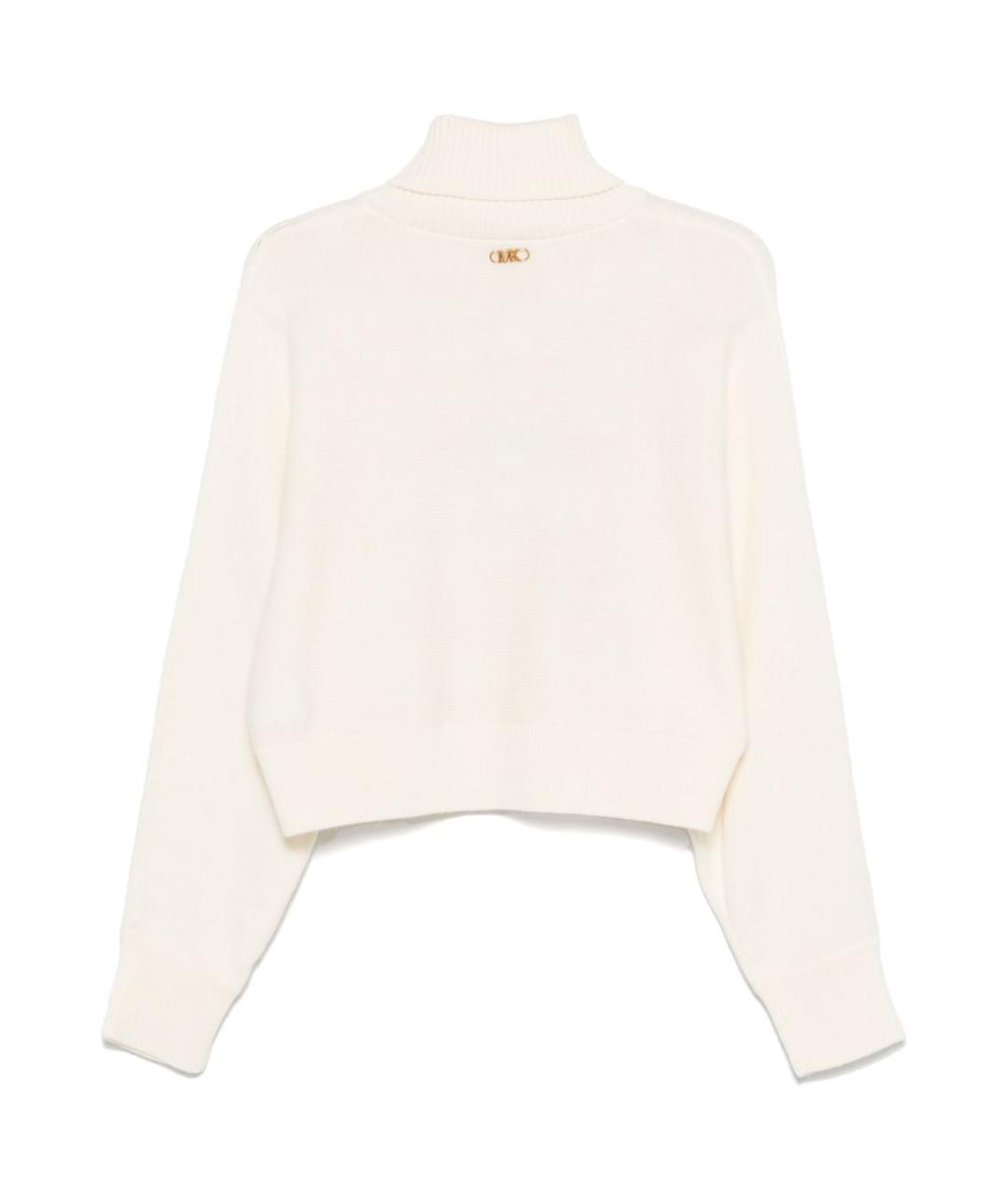 MICHAEL KORS Бежевый шерстяной джемпер / свитер, фото 2