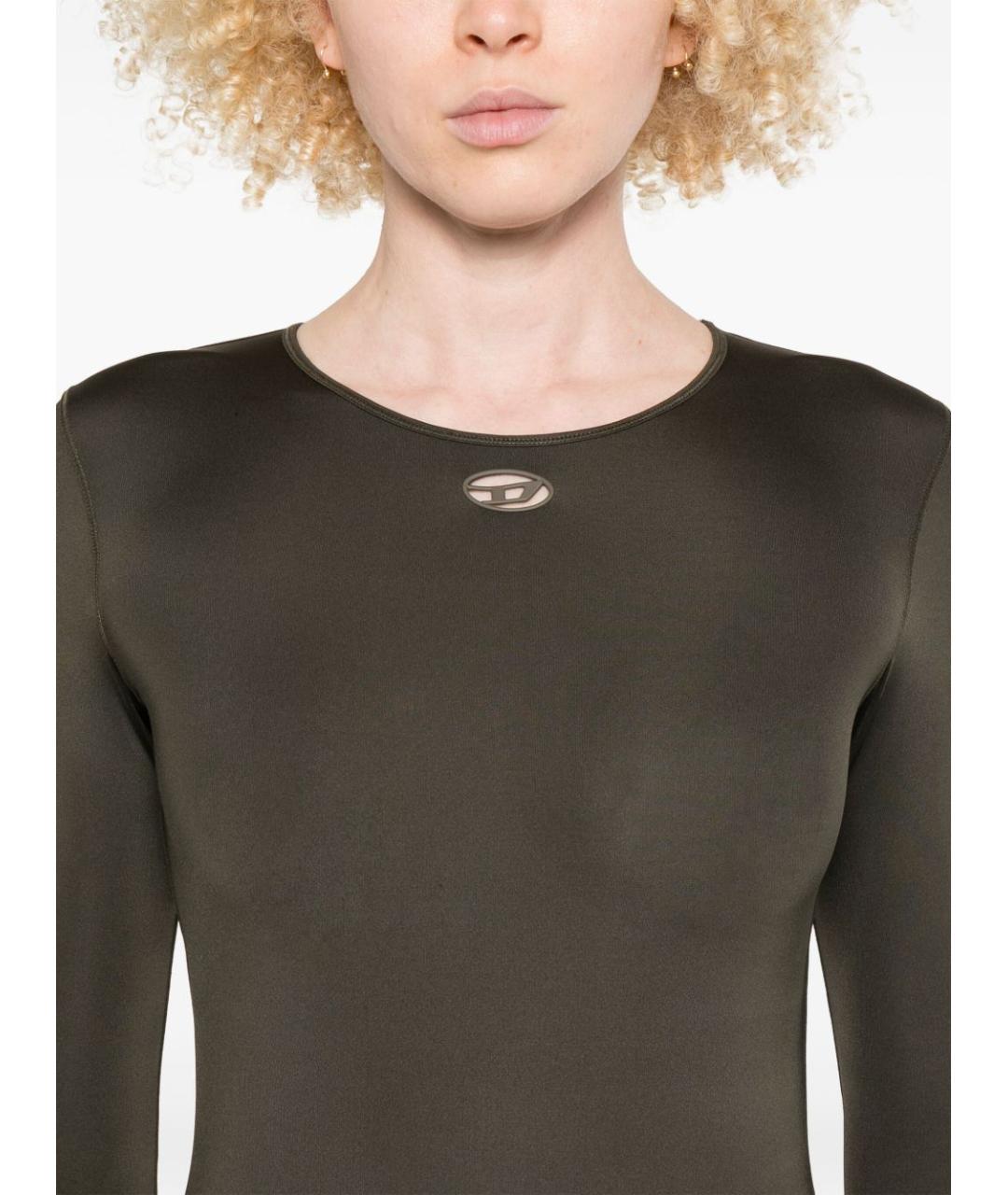 DIESEL Зеленые полиамидовое боди, фото 5