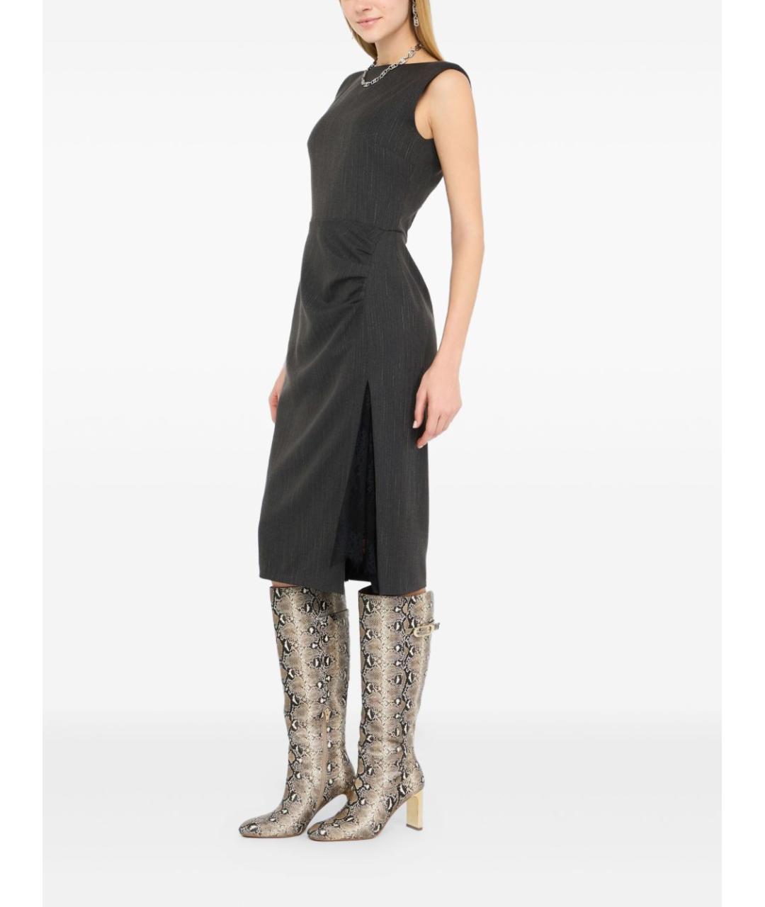 LIU JO Серое полиэстеровое повседневное платье, фото 3