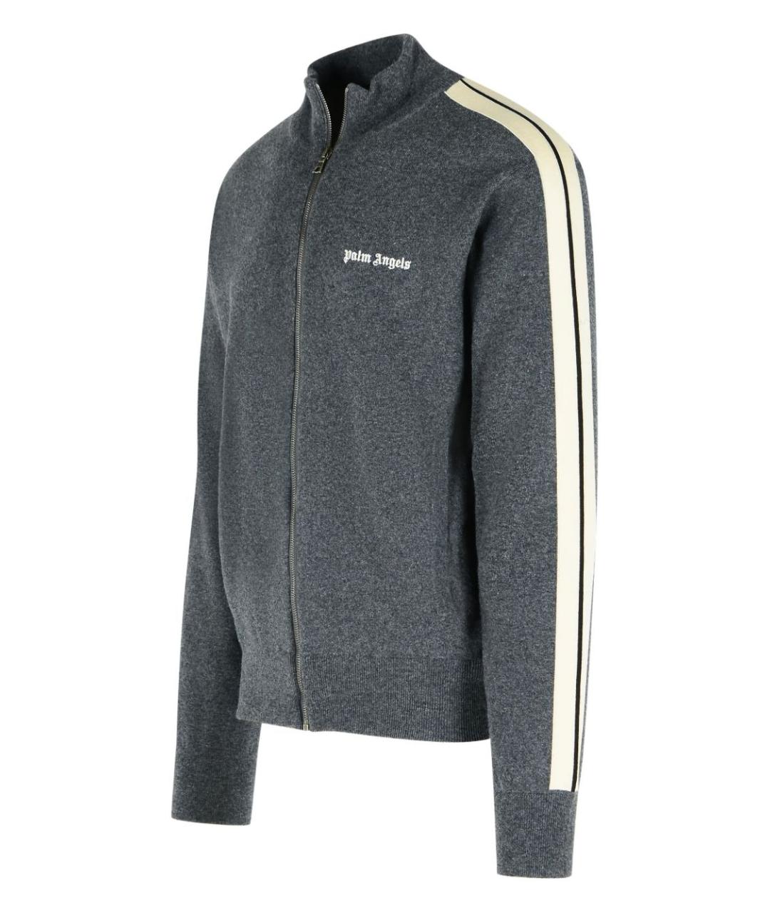 PALM ANGELS Серый шерстяной джемпер / свитер, фото 3