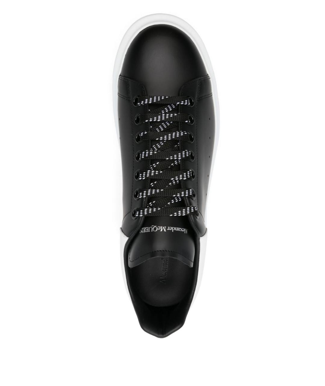 ALEXANDER MCQUEEN Черные кожаные низкие кроссовки / кеды, фото 4