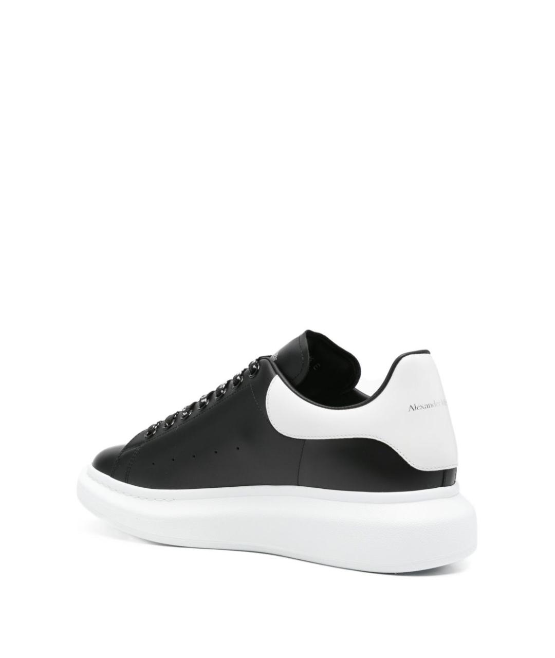 ALEXANDER MCQUEEN Черные кожаные низкие кроссовки / кеды, фото 2