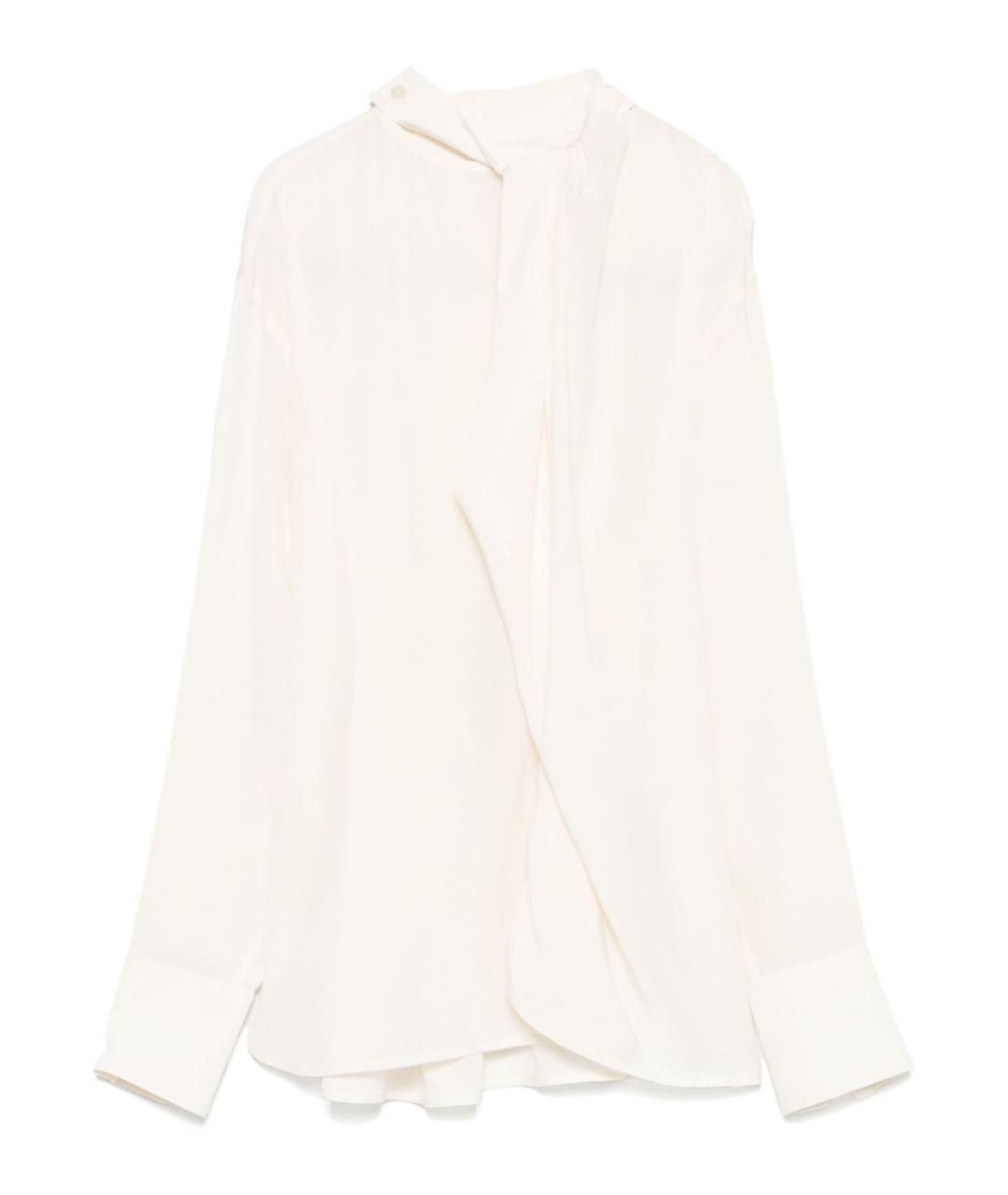 VICTORIA BECKHAM Бежевая шелковая блузы, фото 1