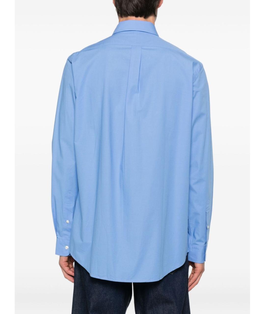 POLO RALPH LAUREN Синяя хлопковая классическая рубашка, фото 5