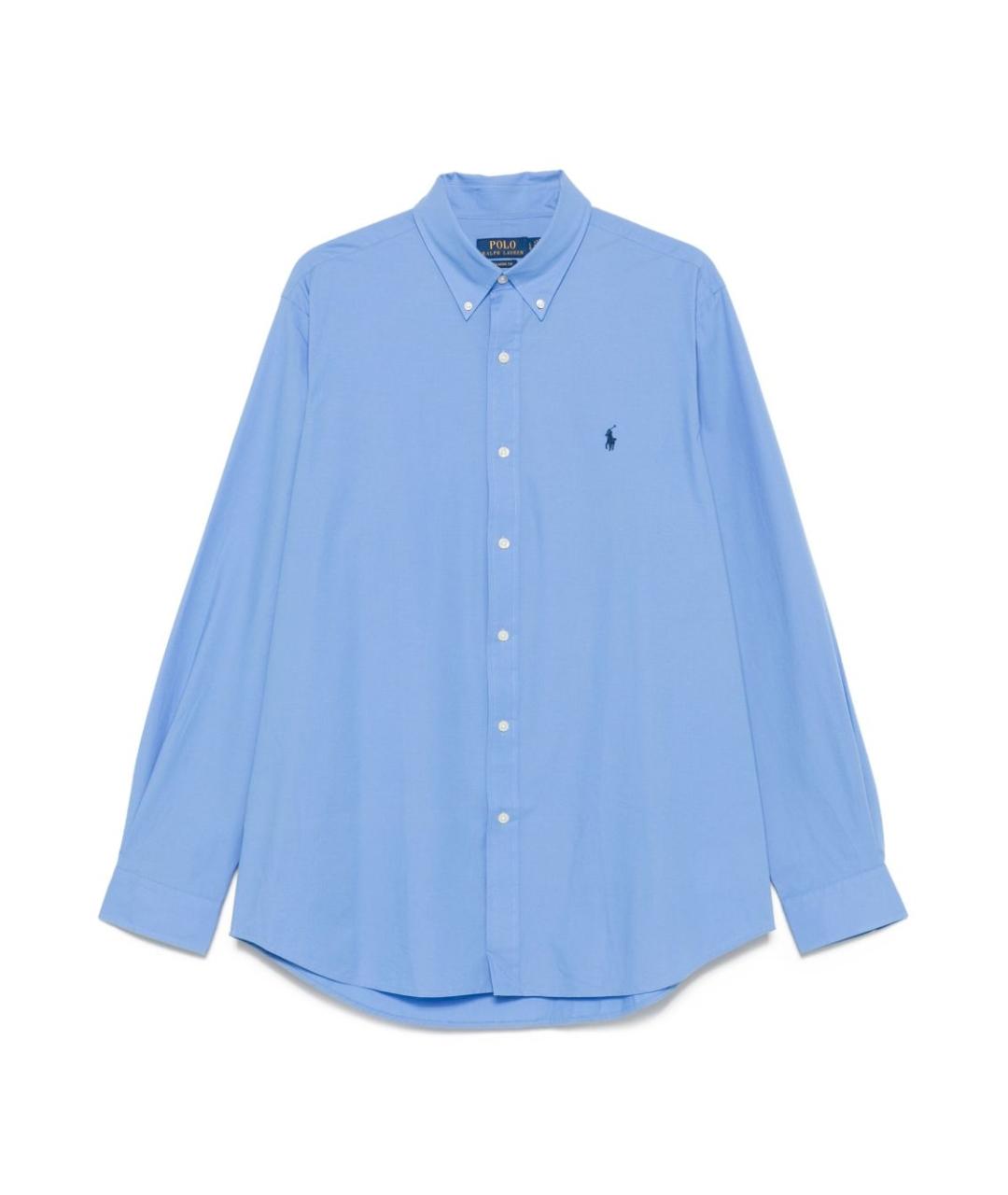 POLO RALPH LAUREN Синяя хлопковая классическая рубашка, фото 1