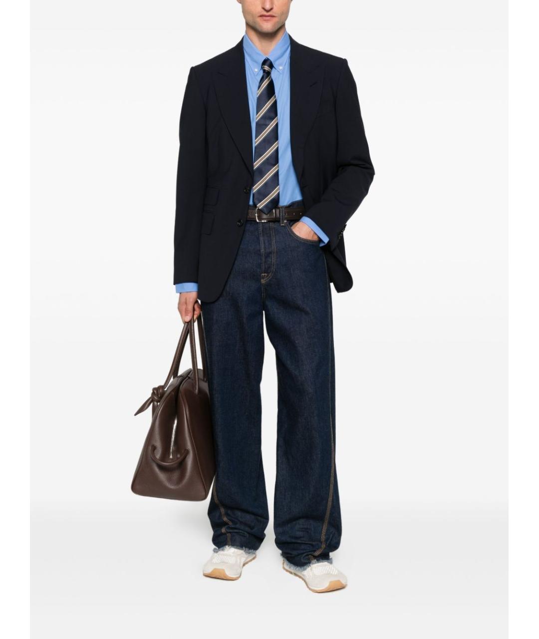 POLO RALPH LAUREN Синяя хлопковая классическая рубашка, фото 2