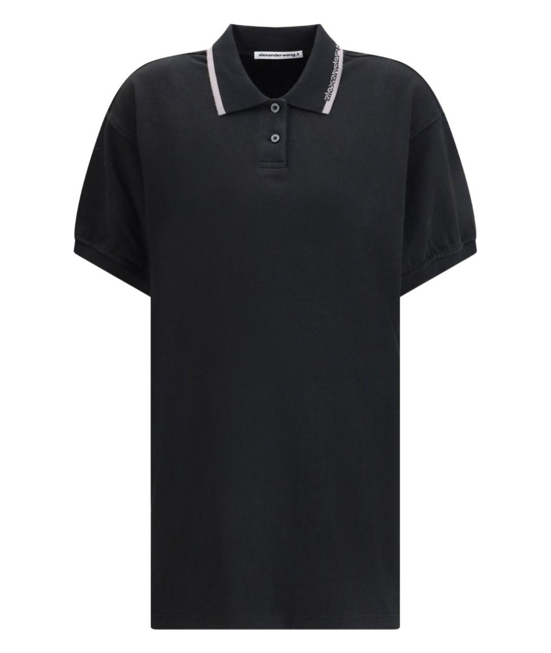 ALEXANDER WANG Черное хлопковое повседневное платье, фото 1