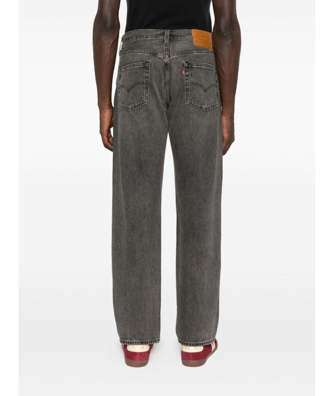 LEVI'S Серые хлопковые прямые джинсы, фото 5