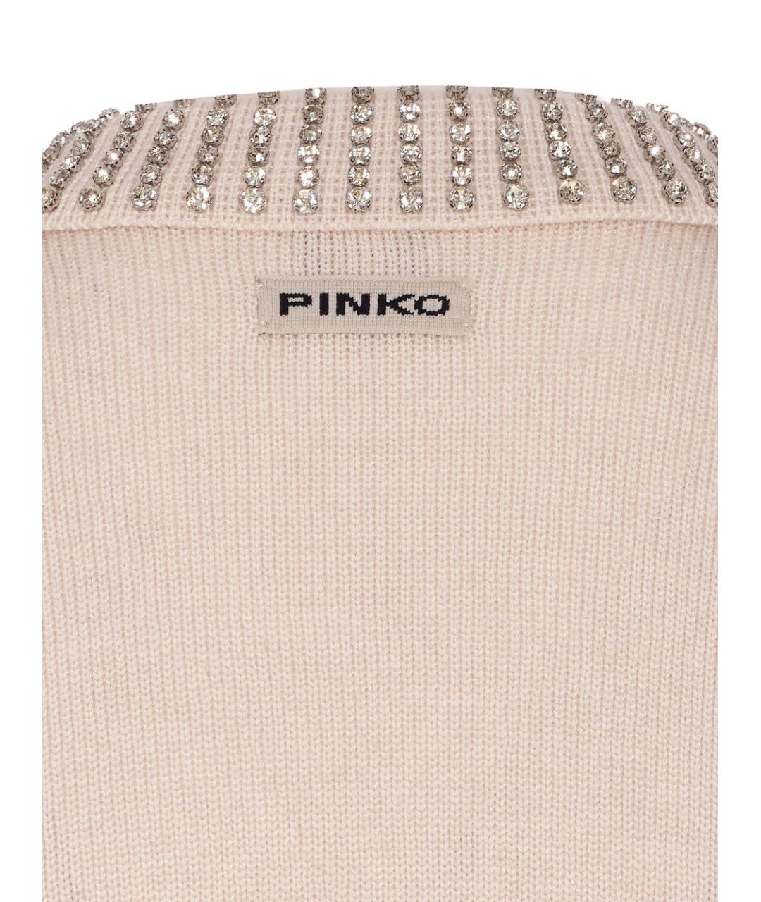 PINKO Бежевый полиамидовый джемпер / свитер, фото 4