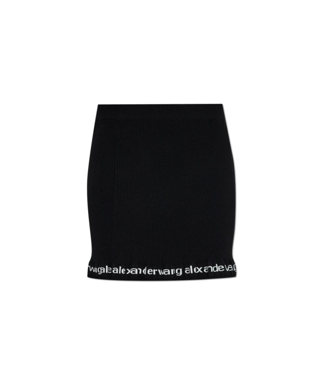 ALEXANDER WANG Черная полиамидовая юбка мини, фото 1